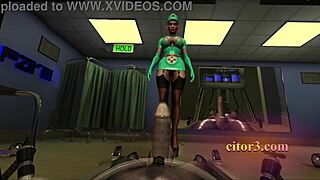 Citor3 3D VR Game Features Latex Nurses Pumping Seamen with Vacuum Bed in Hospital