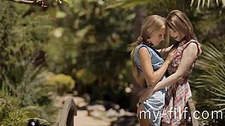 amazing threesome action unfolds in wild nature