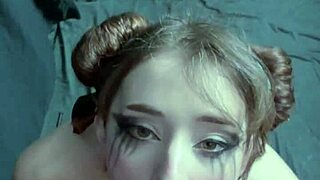 Pov yur goth girlfriend sux cock n gets facial