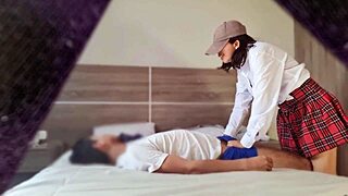 Spying On Famous Argentine Model Fucking In Miniskirt?