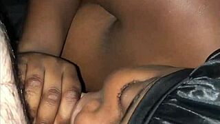 Late night blowjob with ebony amateur
