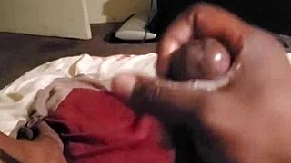 Want to see this chocolate jerk off and cum?