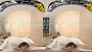 Busty sasha pearl feels pleasure in bath pov ride