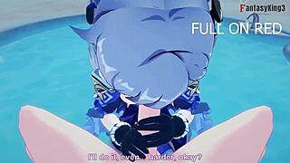 keqing masturbates and gets fucked in genshin.