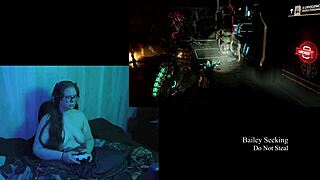 Naked Brunette Plays Deadspace!