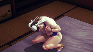 Chun Li and Cammy fight with big tits and pussy fingering