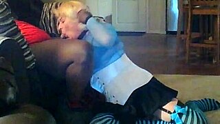 Tiffany in crossdressing pov sucks a monster big black cock.