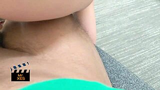 public quarantine shopping turns into deepthroat fuck with canadian blonde. almost caught thrice!