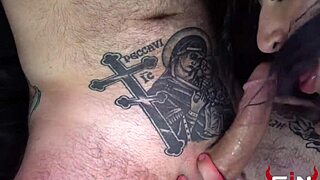 Gabriel Trigger takes Kitty Jaguar roughly in her tattooed asshole