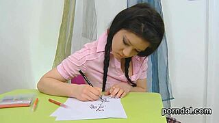 cute girl gets seduced and penetrated by elder mentor in reality