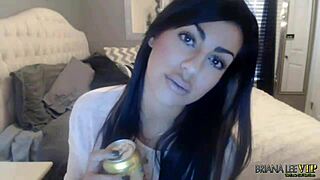 briana lee masturbates her natural tits on webcam for members