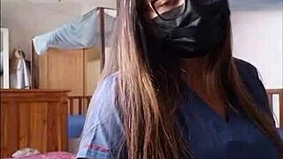 dirty old nurse skips work to make homemade porn at home