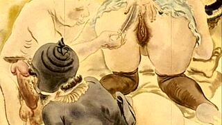 Vintage Erotic Illustration with Classic Charm