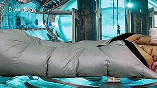 Feeling the intense pleasure of hands-free fleshlight masturbation