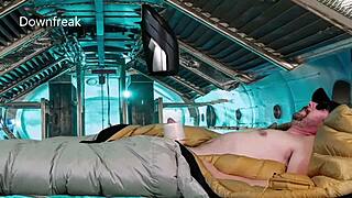 Feeling the intense pleasure of hands-free fleshlight masturbation