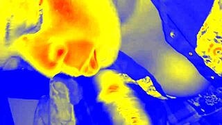 thermal SLoppy BLOWJOB with ebony bbw in interracial pov scene