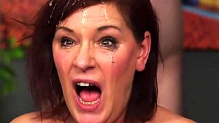 Can You Believe This Horny Honey Eating All That Jizz?