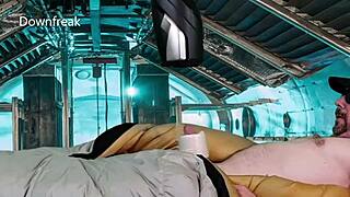 Feeling the intense pleasure of hands-free fleshlight masturbation