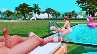 Young Wife Cheats On Husband With Futanari Girlfriend In Sims 4