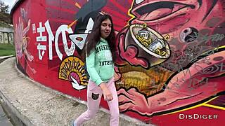 public agent picks up and fucks a beauty in the bushes