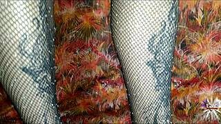 imagine me jerkin' your cock with my tattooed feet in heels