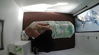 blonde kristi love gets overhead massage