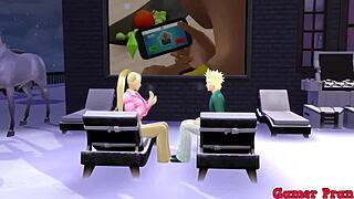 Elsker Naruto dominerer Ino og Haku i analtrekant, spruter inni mens de tigga etter det