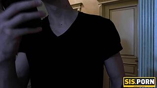 Stepbro swaps hand for cock in her slit!