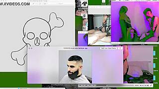 twink gets fucked bareback on the desk, so hot