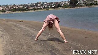 powerful dude nails teen's wet pussy from pov