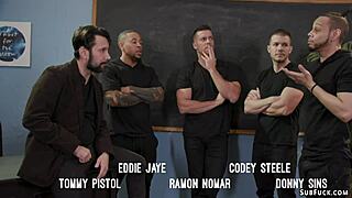 Zoe Sparx in bdsm group scene