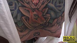 Flat Chested Submissive Whore Takes Cum in Mouth