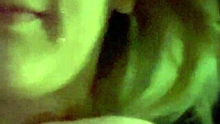 risky wife sucks cock in bar parking lot for cum facial