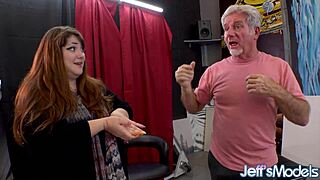 Chubby Brunette Chelsea Dagger With Hung Model