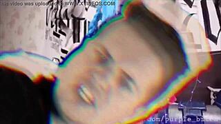 Rapper screams while fucking purple bitch in anal jinx cosplay! 😱🍑