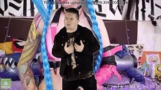 Rapper screams while fucking purple bitch in anal jinx cosplay! 😱🍑