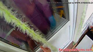 Petite babe gets POV doggystyle fuck outdoor