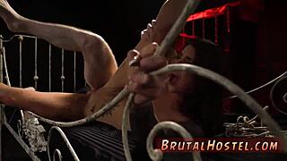 is felicity excited by huge dildo in bondage hd?