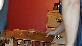 milf rides a huge dildo in her casual playtime