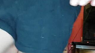 milf rides a huge dildo in her casual playtime