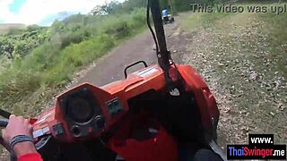 Cute asian teen sucking big cock in rough group fuck