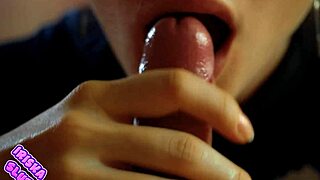 Sweet close-up blowjob from a girl in uniform, cum in mouth?