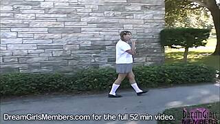 College Student No Panties Under Skirt!