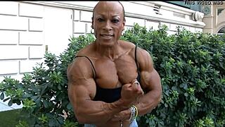 muscular women show off their biceps