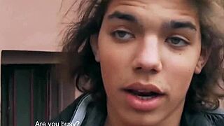 He meets friends, gets fucked anally, then they taste his cum