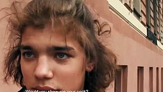 He meets friends, gets fucked anally, then they taste his cum