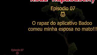 Old cuckold watches wife with big tits outdoors