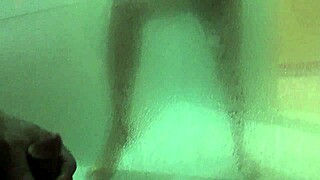 She Jerks Him Off While I Bathe!