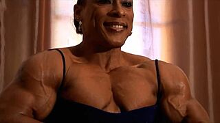 muscular women show off their biceps