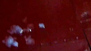 Man masturbates big cock standing, cums in close up slow motion